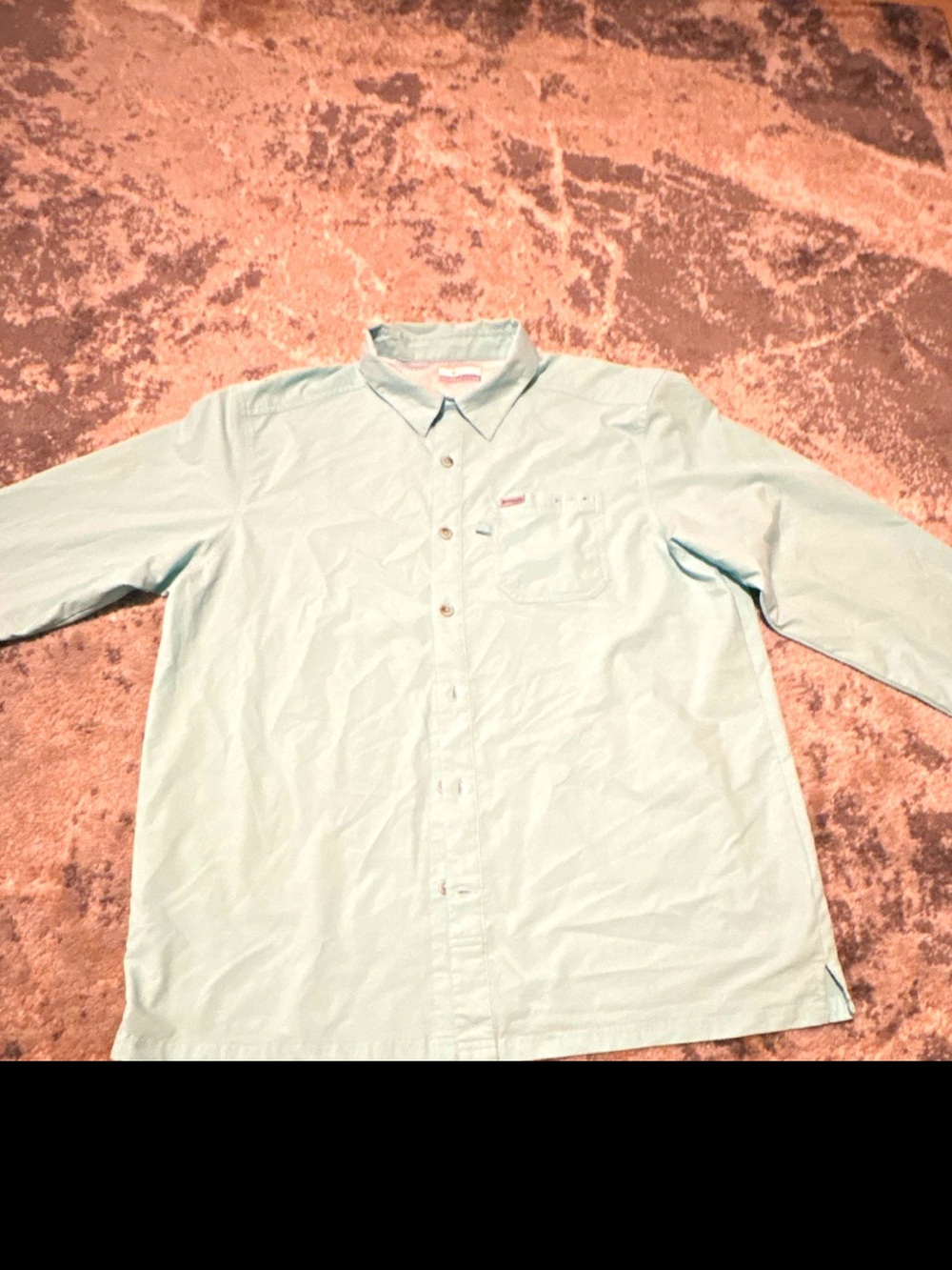 Men's Casual Mint Button-Down Shirt with Chest Pocket